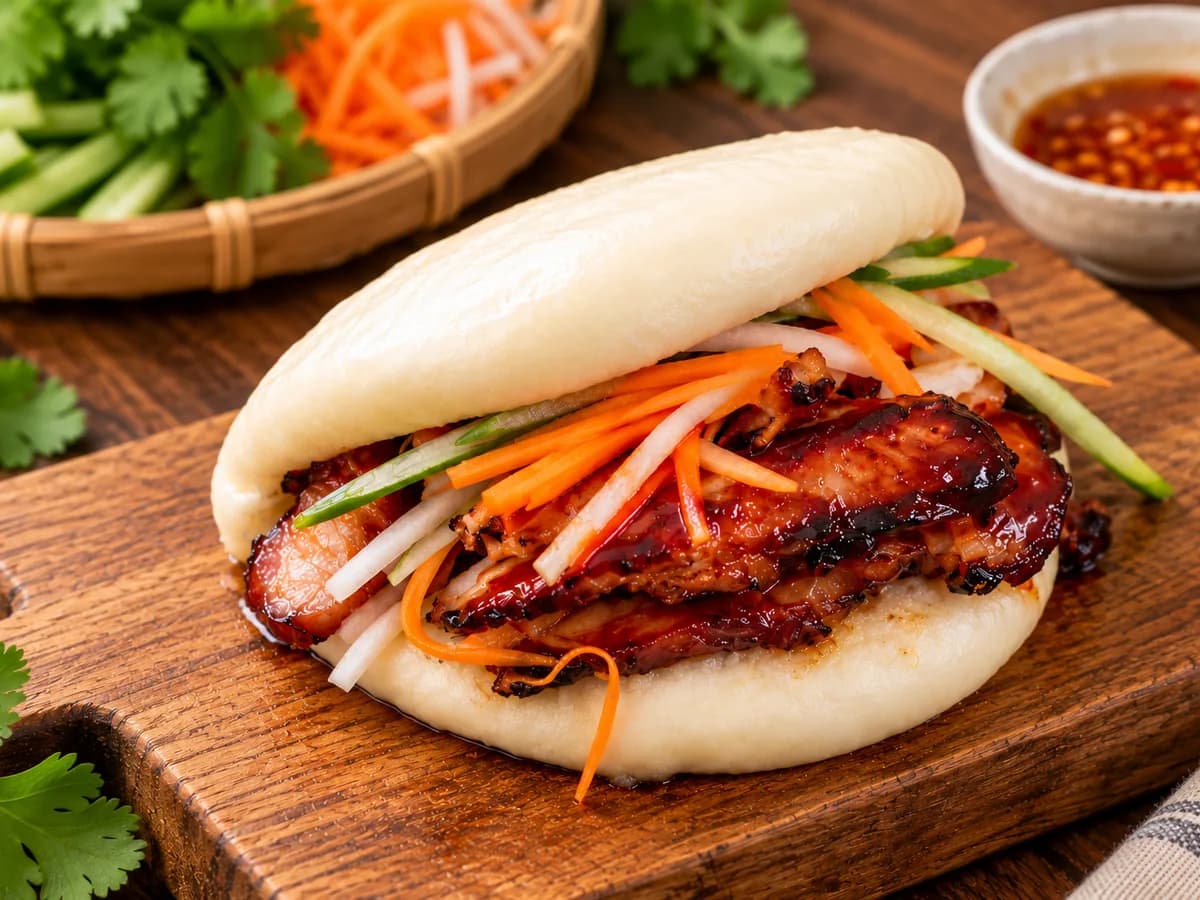 BBQ Char Siu Pork Steamed Buns